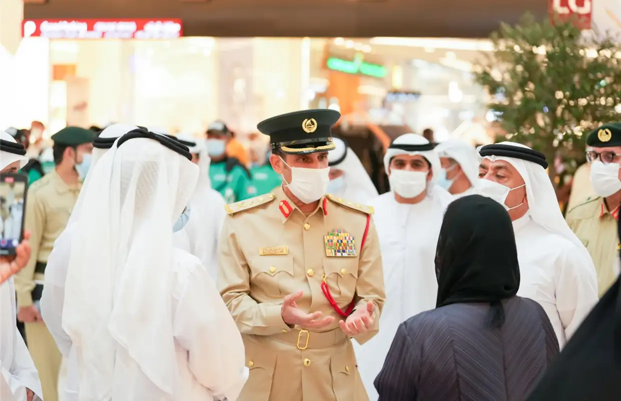 زيارة معالي الفريق عبد الله خليفة المري، القائد العام لشرطة دبي لمنصة مؤسسة الإمارات للخدمات الصحية في دبي مول